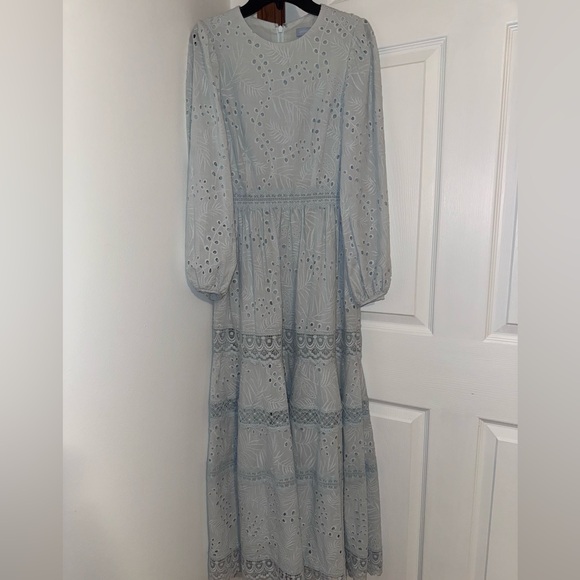 ANTONIO MELANI Dresses & Skirts - Antonio Melani x Born on Fifth Blue eyelet and lace dress